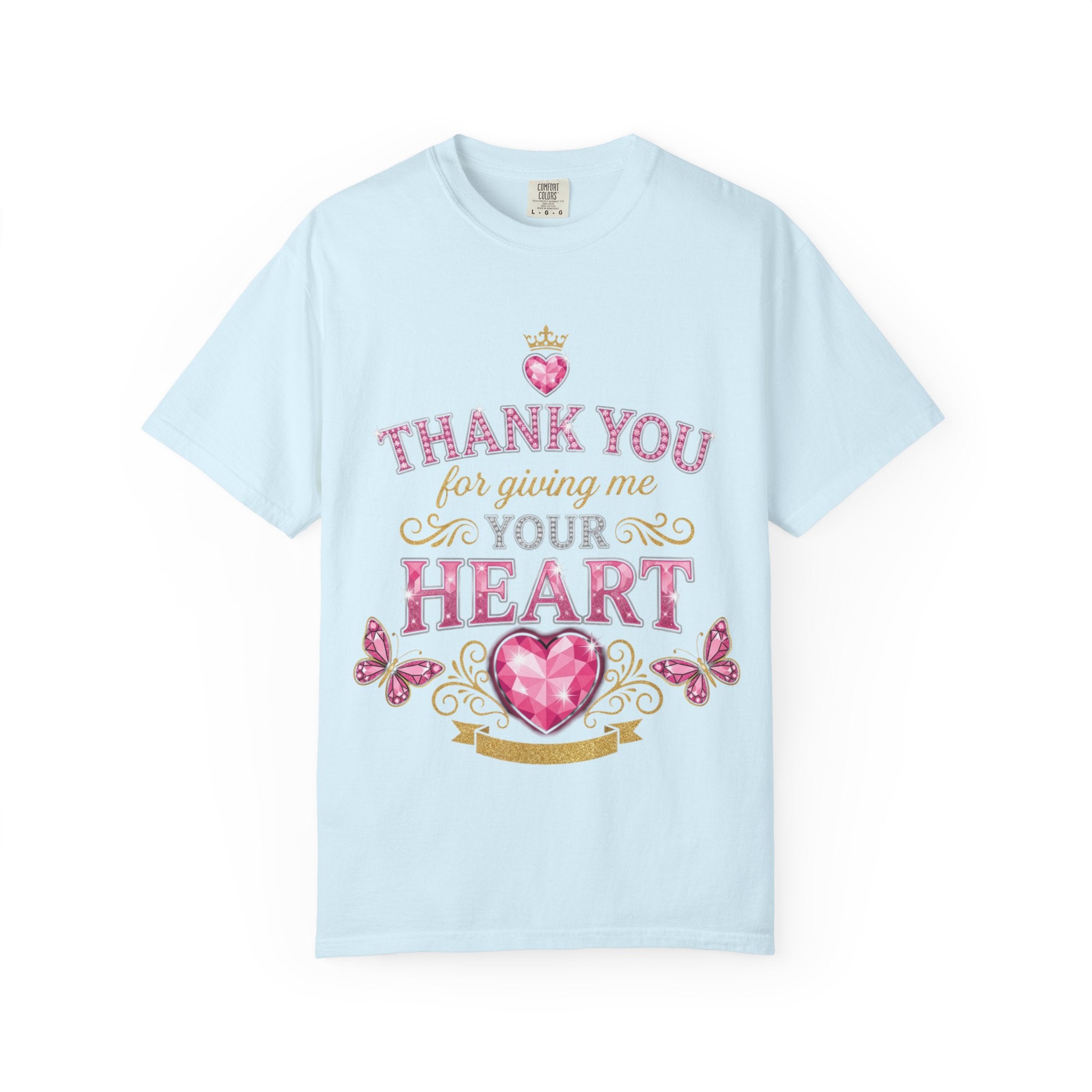 Thank You For Giving Me Your Heart T-Shirt — Romantic Heart Graphic Valentine’s Tee