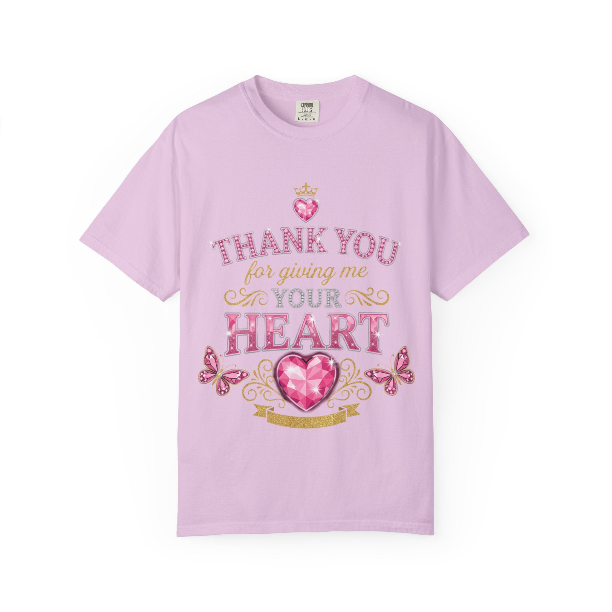 Thank You For Giving Me Your Heart T-Shirt — Romantic Heart Graphic Valentine’s Tee