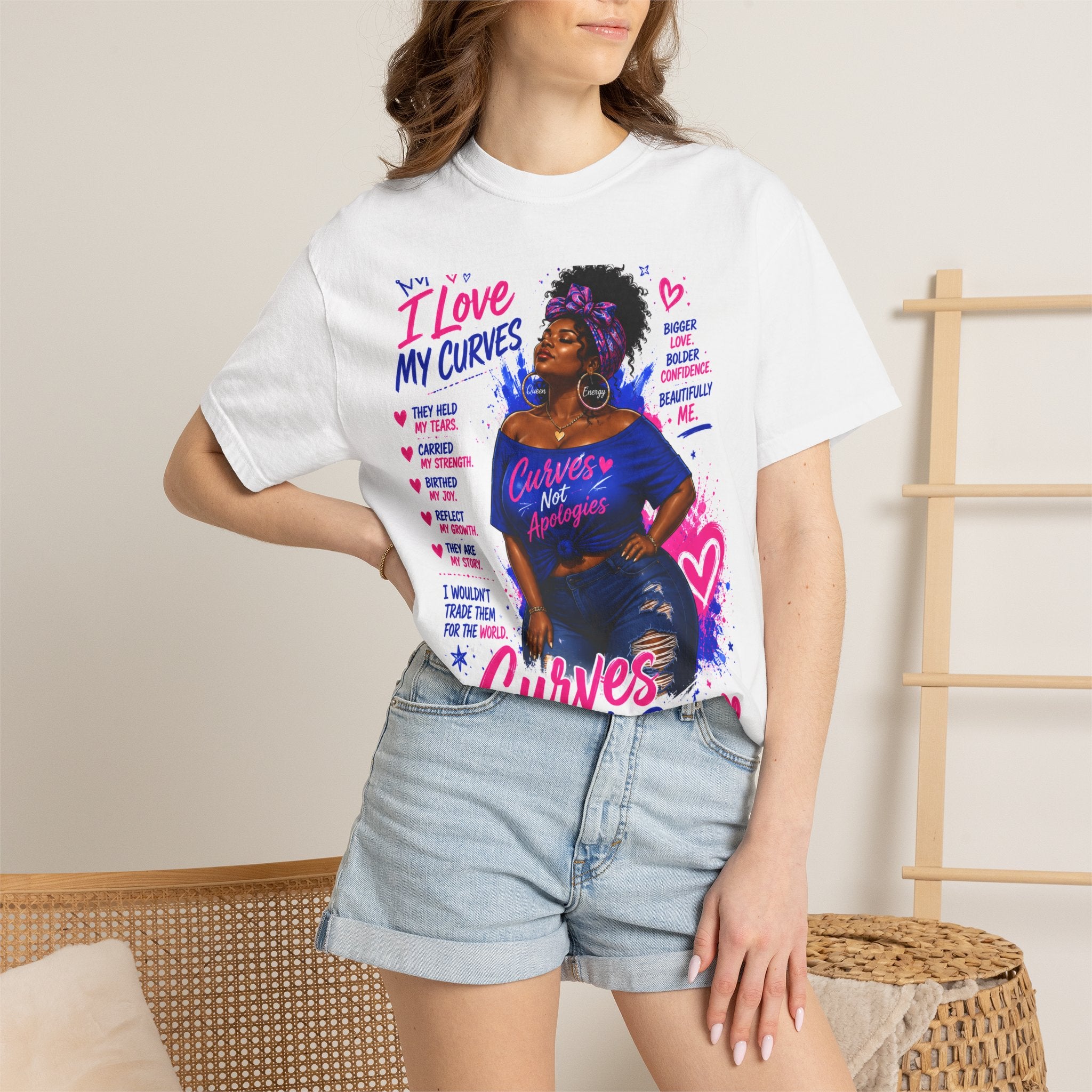 Curves Are My Power T-Shirt — I Love My Curves Plus-Size Empowerment Tee