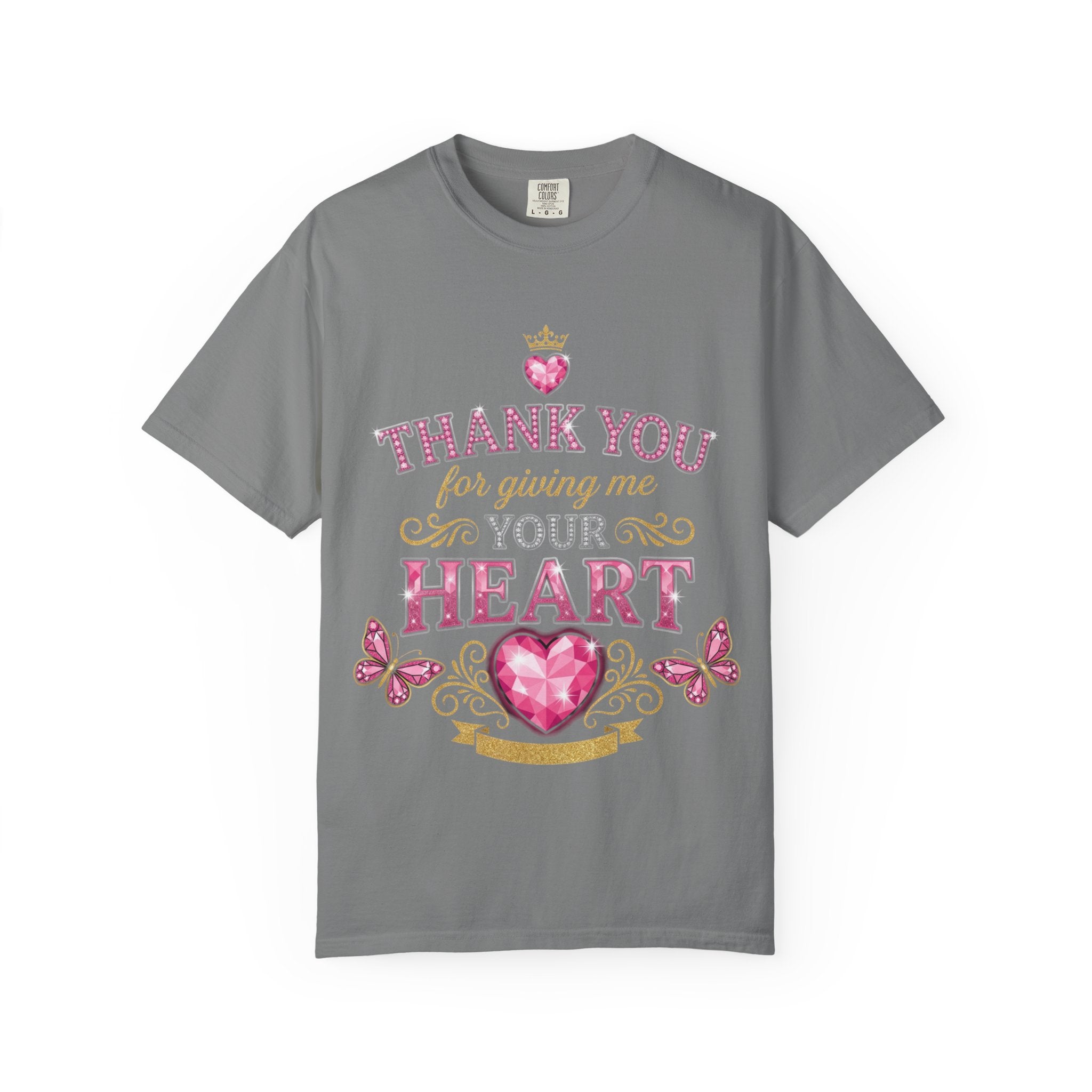 Thank You For Giving Me Your Heart T-Shirt — Romantic Heart Graphic Valentine’s Tee