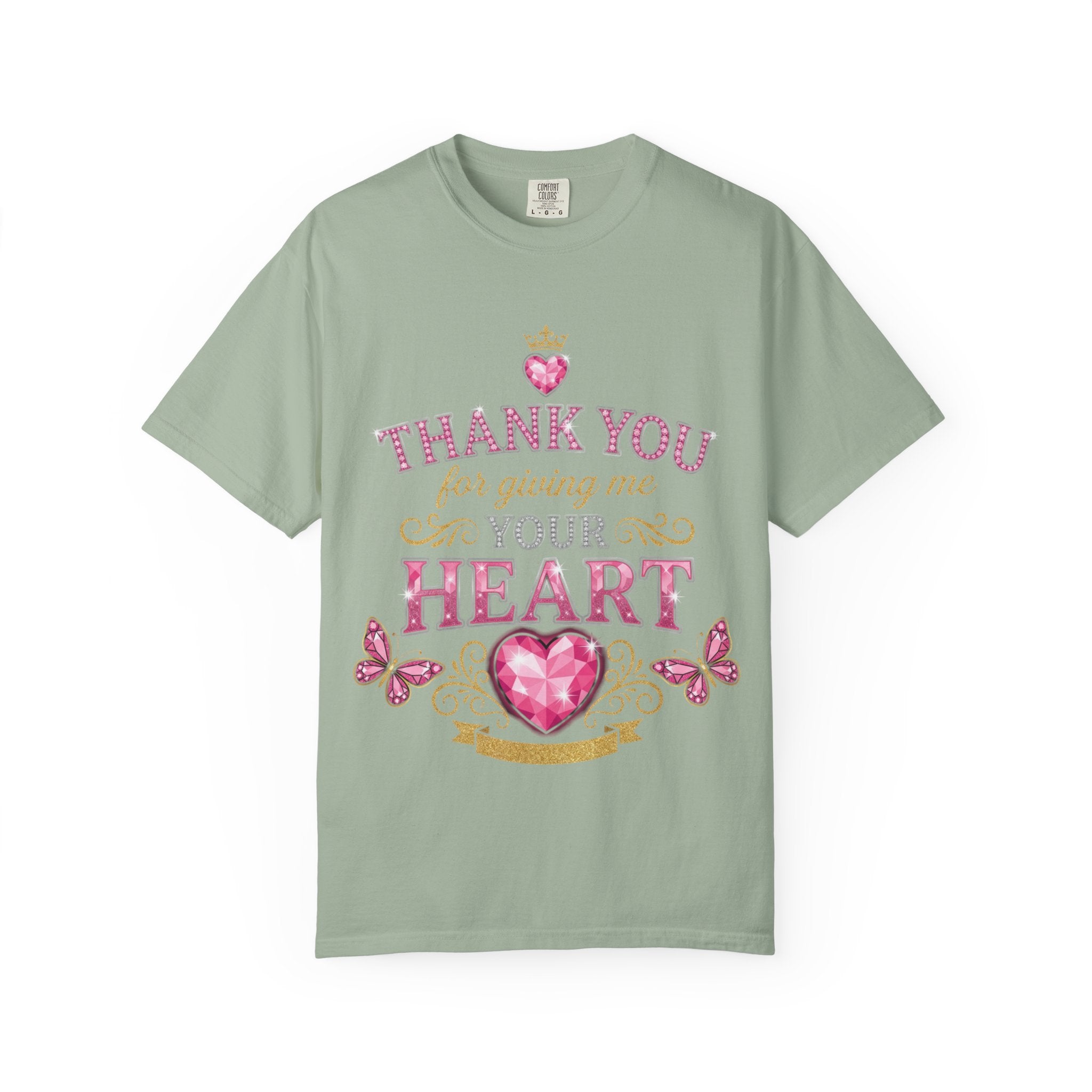 Thank You For Giving Me Your Heart T-Shirt — Romantic Heart Graphic Valentine’s Tee