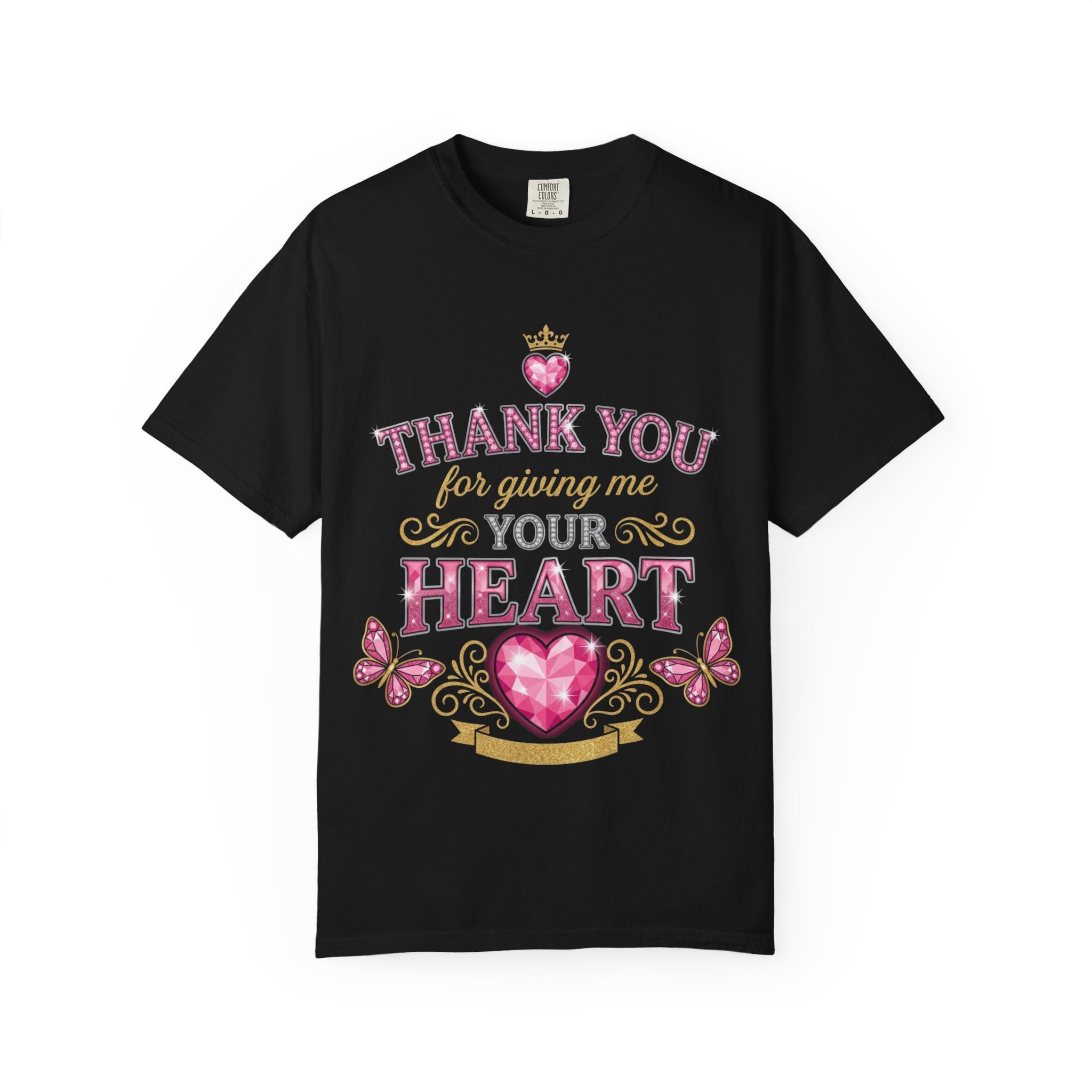 Thank You For Giving Me Your Heart T-Shirt — Romantic Heart Graphic Valentine’s Tee