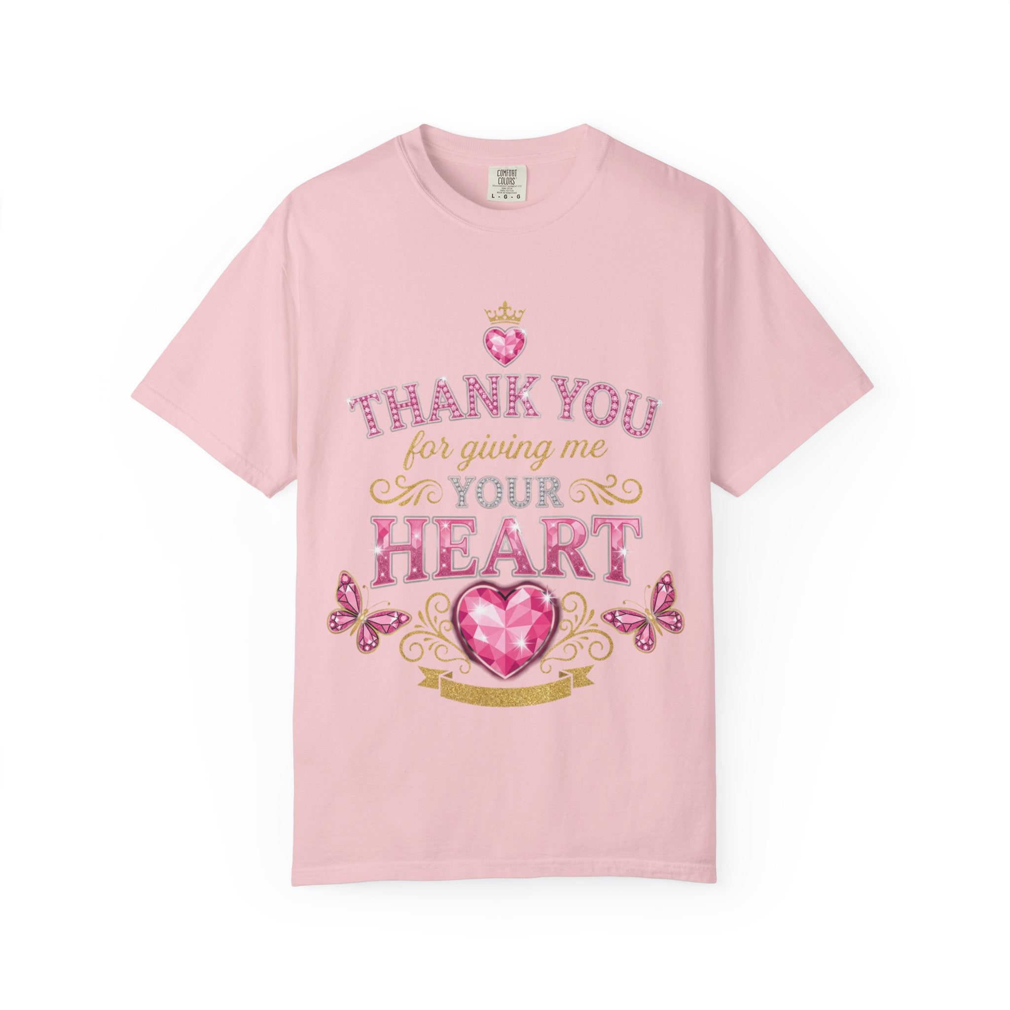 Thank You For Giving Me Your Heart T-Shirt — Romantic Heart Graphic Valentine’s Tee