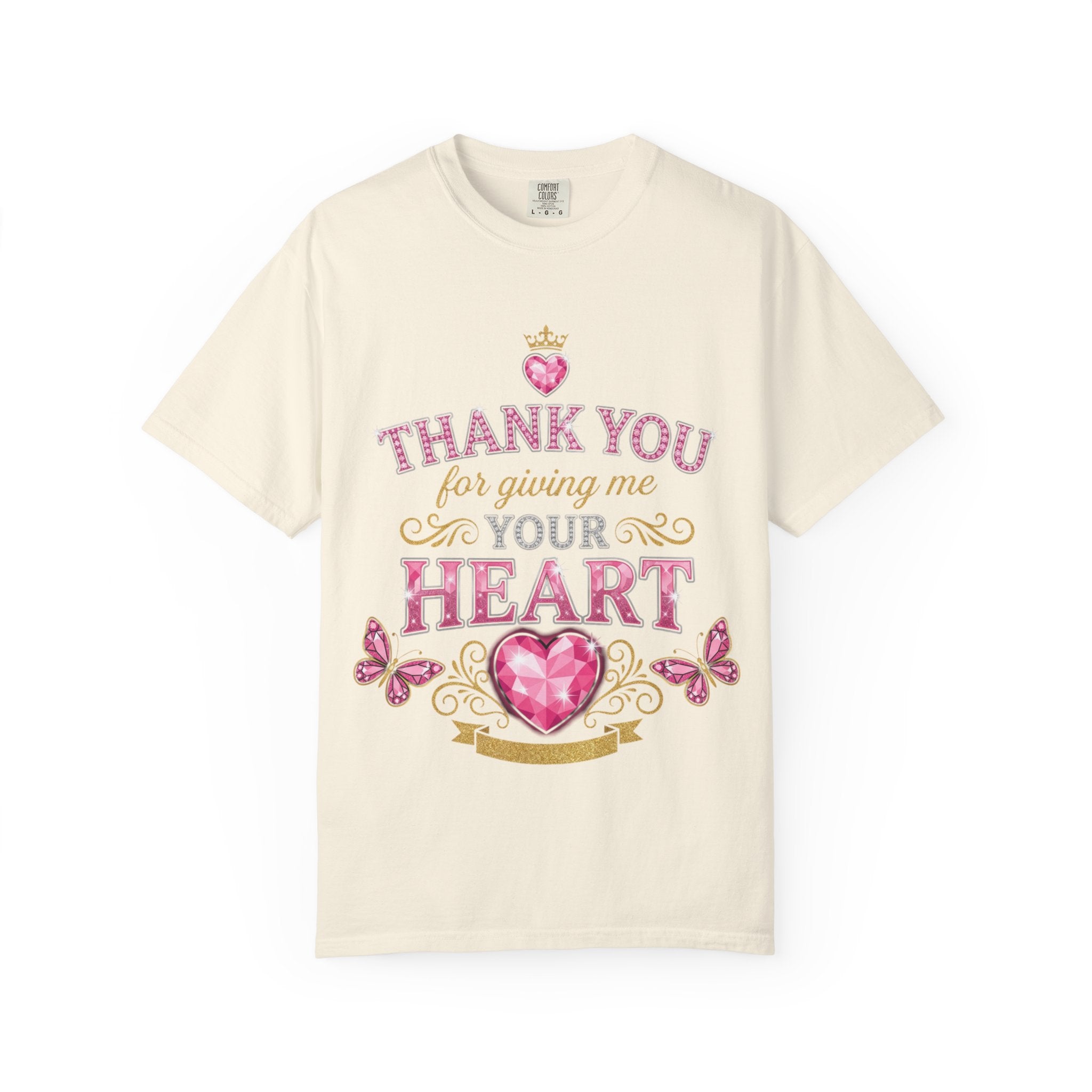 Thank You For Giving Me Your Heart T-Shirt — Romantic Heart Graphic Valentine’s Tee