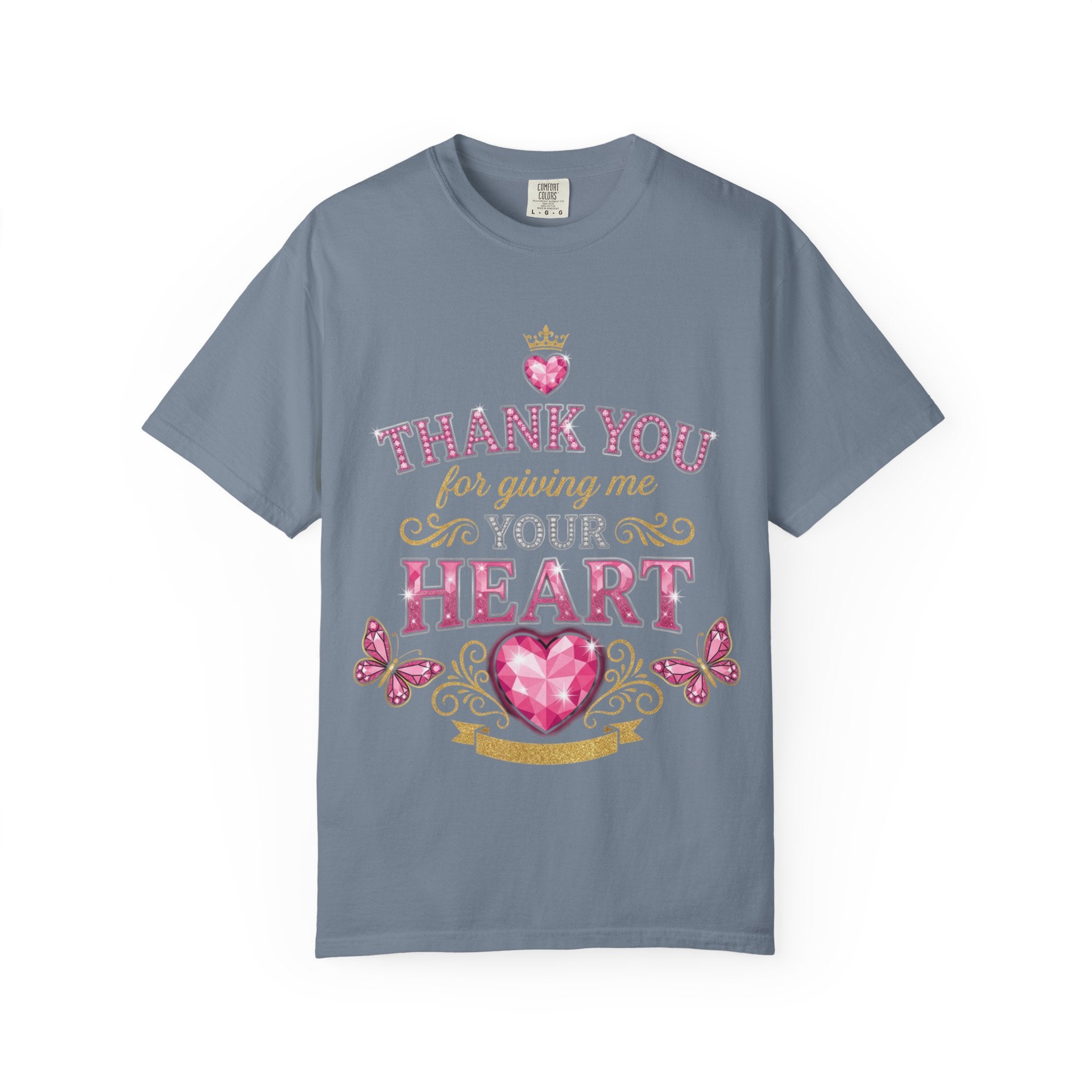 Thank You For Giving Me Your Heart T-Shirt — Romantic Heart Graphic Valentine’s Tee