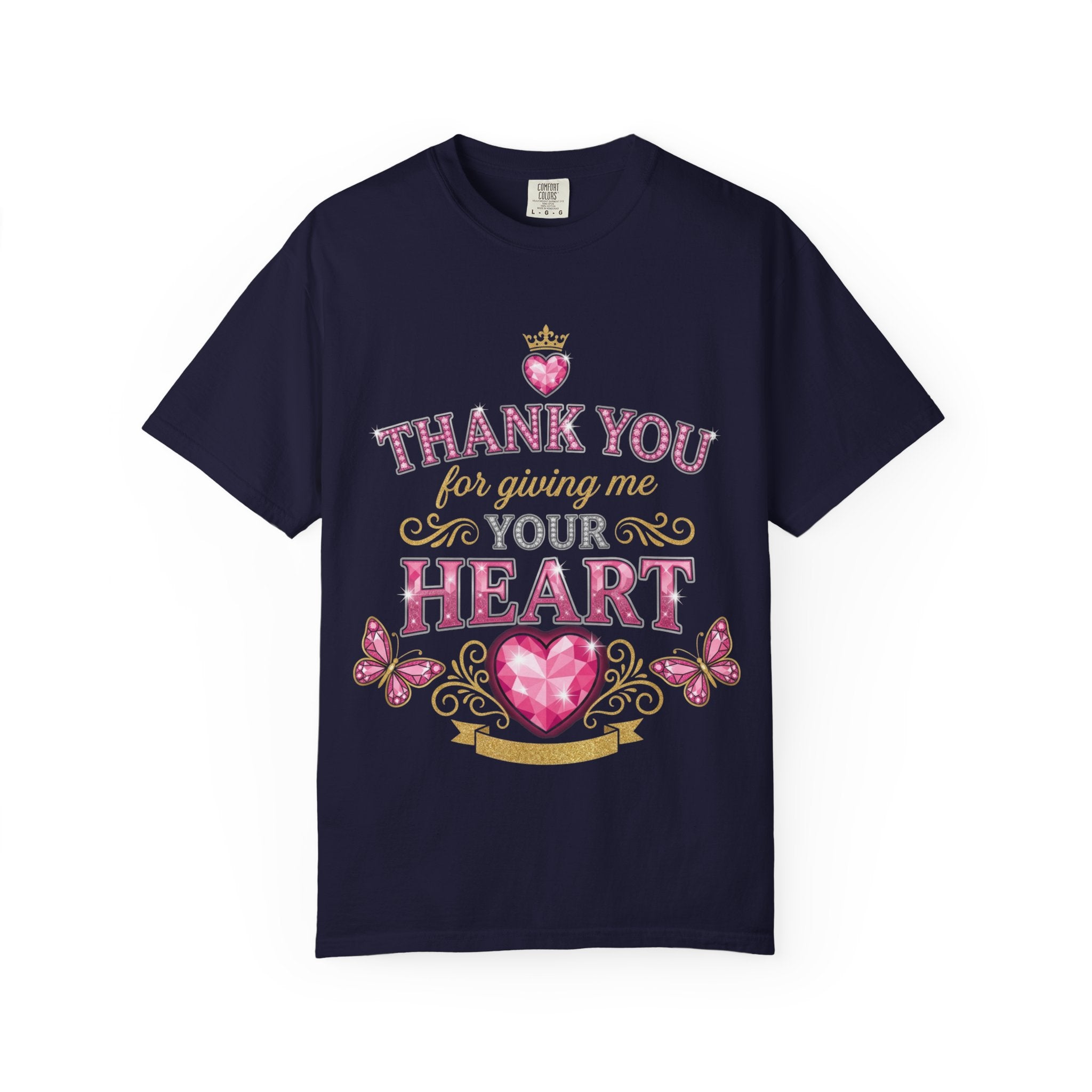 Thank You For Giving Me Your Heart T-Shirt — Romantic Heart Graphic Valentine’s Tee