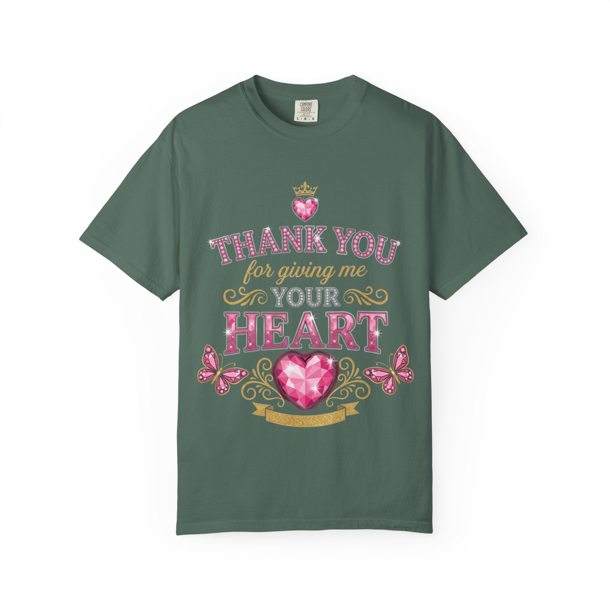 Thank You For Giving Me Your Heart T-Shirt — Romantic Heart Graphic Valentine’s Tee
